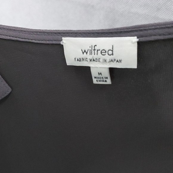 Wilfred Aritzia Astere FauxWrap Midi Dress Gray Sz M H - Picture 12 of 14